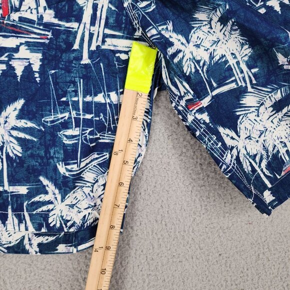 SPERRY TOP SIDER Men's Board Shirts Blue White Sail Boats Size 38 - Picture 7 of 15